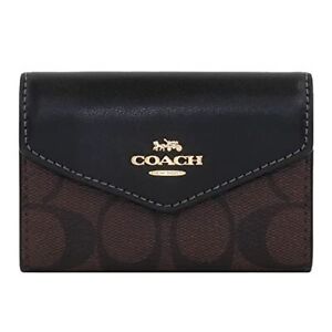 [Coach] CH202IMAA8 FLAP CARD CASE BROWN/BLACK