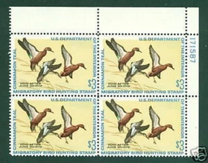RW38 ( $3 Duck ) - PLATE BLOCK - MNH - NICE CENTER !! - Picture 1 of 1