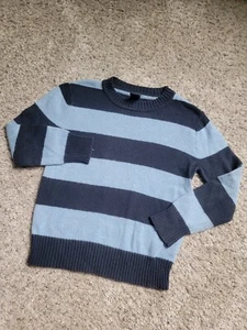 GAP boys long sleeve blue striped sweater size 6-7 - Picture 1 of 3