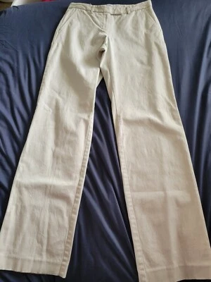 Calvin Klein White straight leg Pants Size 2 Business Professional Cream/ivory - Image 1 of 4