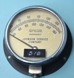 Electric Auto-Lite large round temperature gauge STEAMPUNK NONfunctional - Picture 1 of 2