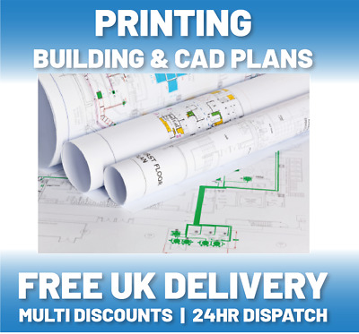 PRINTING | CAD Prints | Building Plans | CAD Printing | A4 A3 A2 A1 A0 | Print • 3£