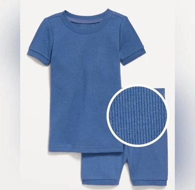 Nuevo con etiquetas Juego de 2 piezas Pijama Acanalado Antiguo Azul Marino Bebé Ajuste Cómodo 6-12 Meses Foto 1 de 4