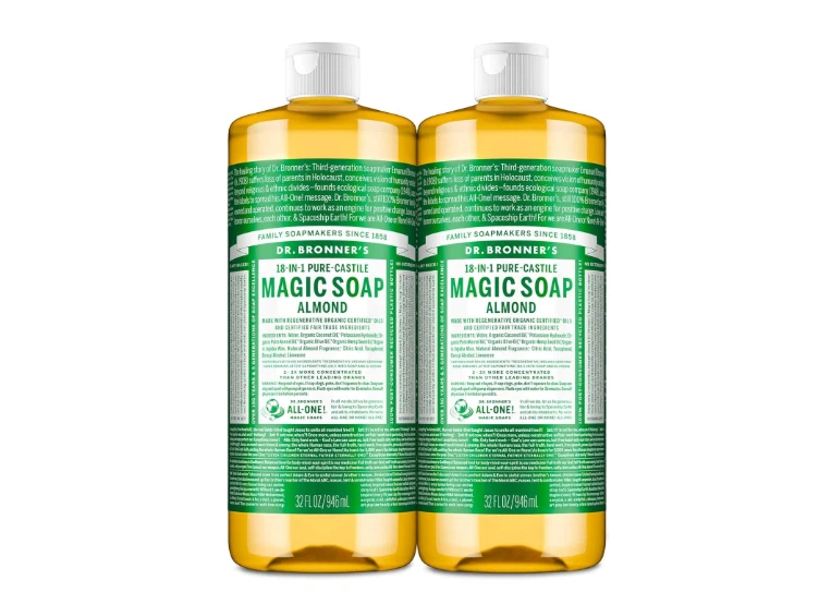 (Paquete de 4 32 oz) Dr. Bronner's jabón mágico puro de Castilla - almendra - total 128 oz Foto 1 de 4