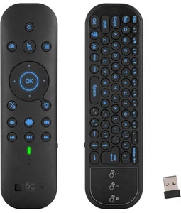 G60S Pro Bluetooth Voice Remote w/Keyboard, Air Mouse, Backlit, Rechargeable - Photo 1/9