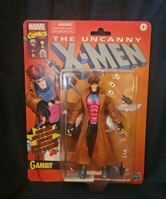 Figura de acción Hasbro Marvel Legends Retro Series The Uncanny X-Men Gambito 6" Foto 1 de 2