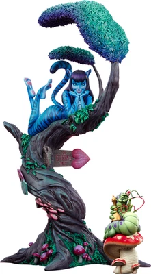 ¡NUEVO EN CAJA! SIDESHOW DAMA GATO CHESHIRE ESTATUA DLX J.Scott Campbell Fantasías de cuento de hadas Foto 1 de 4