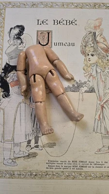 RARISSIME poupée ancienne corps Jumeau 14 cm - Photo 1/4