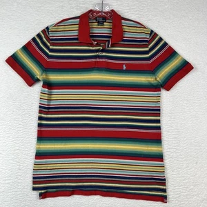 Polo Ralph Lauren Shirt Youth Boys XL 18/20 Short Sleeve Polo Pony Striped - Picture 1 of 11