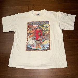 Vintage Mary Engelbreit Xmas T-Shirt You’d Better Not Pout Grafik XL - Bild 1 von 5