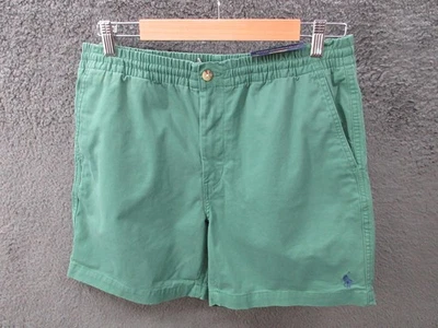 Nuevo sin etiquetas Pantalones Cortos Chinos Polo Ralph Lauren Para Hombre Verde Elastizado Calce Clásico 6" Grandes Foto 1 de 4