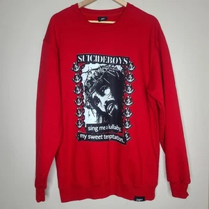 Sudadera G59 $uicideboy$ Suicideboys Christo Cuello Redondo Talla XL Roja - Imagen 1 de 5