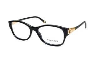 Gafas Versace MOD.3168-B GB1 negras talla 52/17/135 hechas en Italia - Imagen 1 de 6
