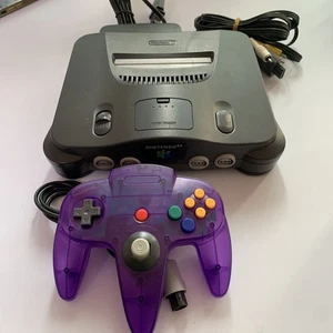 Nintendo 64 System Console PAL Grey NUS-001(EUR) With Controller & AV Cables - Picture 1 of 9