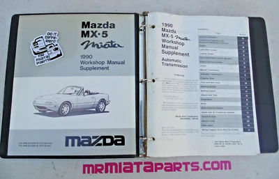 Mazda MX-5 Miata 1990 OEM manual de taller transmisión automática carpeta complementaria ✅ AT Foto 1 de 4