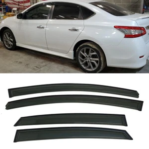 Fit for 2013-2019 Nissan Sentra Window Visors Sun Vent Rain Guard Shade Smoked - Picture 1 of 7