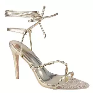 Women's Lace-Up Heels Sandals Strappy Pointed Toe Stiletto High Heel Sandals - Picture 1 of 30