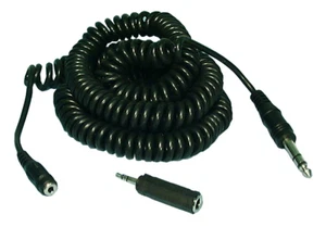 Philmore RC50 25 Foot Male 1/4" Stereo Plug to Female 3.5mm Jack Coiled Cable - Picture 1 of 1