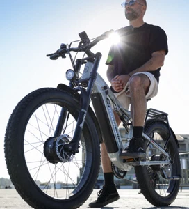 2000W E Bike 48V 17.5AH Mountainbike Elektrofahrrad 26 Zoll Fatbike Doppelmotor - Bild 1 von 23