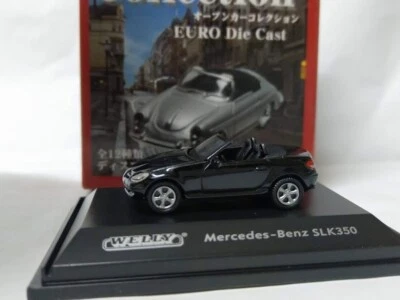 Coche deportivo Welly escala 1/87 Euro abierto modelo Diecast Mercedes Benz SLK350 negro Foto 1 de 4