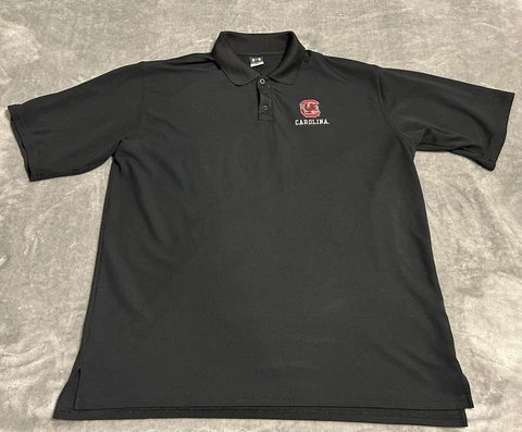 South Carolina Gamecocks Under Armour Short Sleeve Polo Mens XXL Logo Shirt Cover