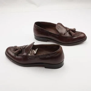 FOOT JOY VTG Tassel Loafers Brown Leather Mens 8A - Picture 1 of 8