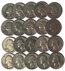 $5 fc.- x(20) Washington Quarter Lot 90% Silver🌟Big Price Reduction🌟