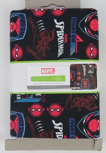 1 Yard Marvel Spider-Man Motto Baumwollstoff 36"x43" - Superheld schwarz rot NEU - Bild 1 von 3