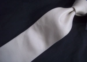 Donald J. Trump Solid Ivory Woven Silk Tie L59" x 3.5"W - Picture 1 of 7