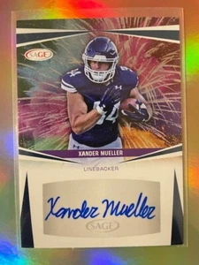 Xander Mueller – 2025 Sage HIT “Blue Foil” autograph #A-XM (Northwestern) - Picture 1 of 2