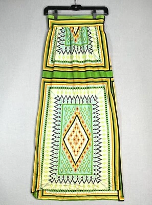 Falda envolvente geométrica vintage años 70 para mujer talla pequeña poliéster psicodélico O23 Foto 1 de 4