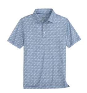 NWT johnnie-O Boys Jarvis Performance Polo Lake Blue Size 16 - Picture 1 of 5