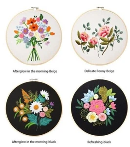 GRATIS Reifen! Großes Stickset Kreuzstich Set für handgefertigte Blumenmuster - Bild 1 von 12