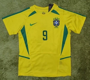 Brazil Ronaldo #9 World Cup 2002 Home Yellow Soccer Football Futbol Jersey XL - Picture 1 of 8