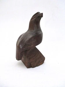 Vtg Mid Century Hand Carved Heavyweight Ironwood Eagle Sculpture 5.25" Tall - Picture 1 of 7