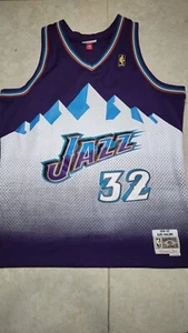 Stitched Karl Malone Utah Jazz Mitchell & Ness Mountains Jersey Sz XL MINT - Picture 1 of 8