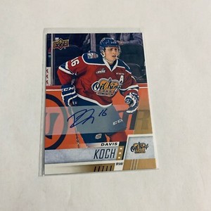 F80454  2017-18 Upper Deck CHL Autographs #27 Davis Koch AUTO OIL KINGS