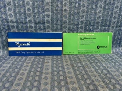 Plymouth Fury 1969 original manual del propietario y garantía - juego de 2 piezas Foto 1 de 4