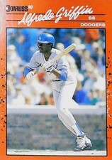 1990 Donruss #195 Alfredo Griffin  Los Angeles Dodgers FREE SHIP