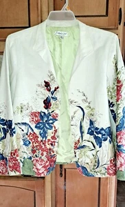 Ladies Coldwater Creek Gorgeous Blazar/Cardigan Dreamy BOUTIQUE Flowers Size 16 - Picture 1 of 7