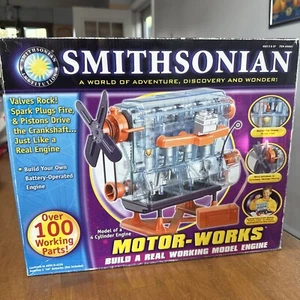 Vintage Smithsonian Motor Works 4-Cylinder Working Engine Model Kit-New & Sealed - Picture 1 of 16