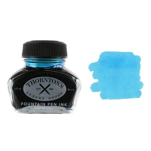 Thornton's Luxury Goods Fountain Pen Ink Bottle, 30ml - Daphne Blue - Picture 1 of 4