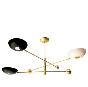 Moderner Mid Century Kronleuchter 3-flammig Pendelleuchte Deckenleuchte dreifach Handarbeit - Bild 1 von 5