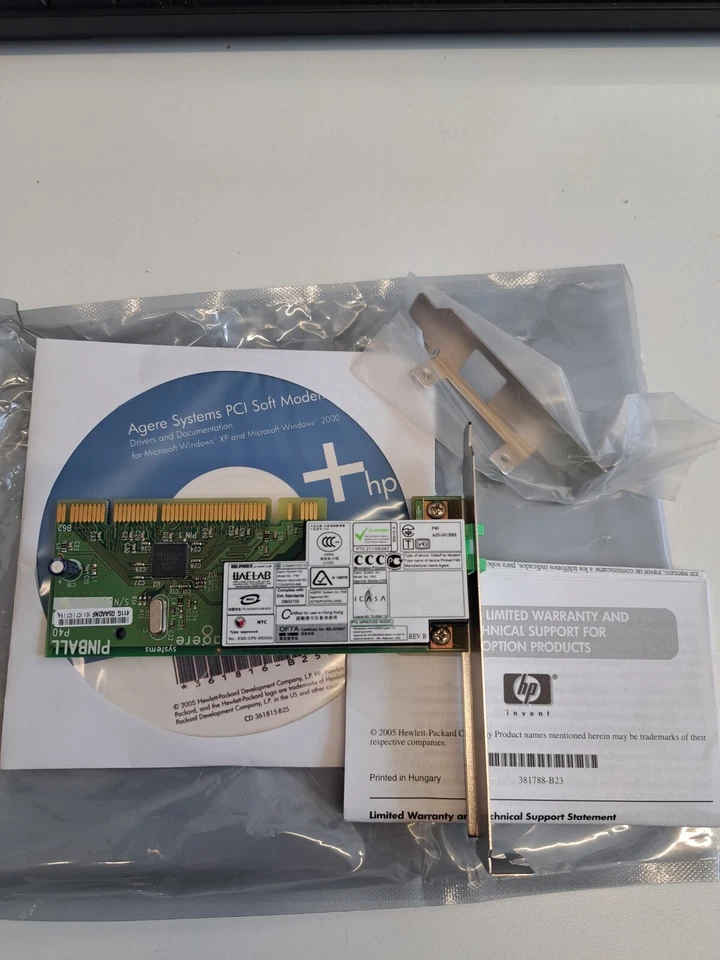 HP PCI  56K Fax Modem, EK694AAR - Image 1 of 3