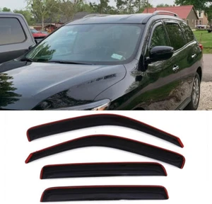 4pcs in-Channel Wind Deflector Set Window Visors For 2013-2019 Nissan Pathfinder - Picture 1 of 9