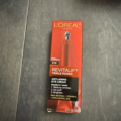 Crema de ojos antienvejecimiento Triple Power N L'Oreal Paris Revitalift 15 ml NUEVA Foto 1 de 4