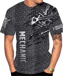 Personalized Name Mechanic Shirt 3D, Custom Name Mechanic Shirts, Tool Box Mecha - Picture 1 of 4