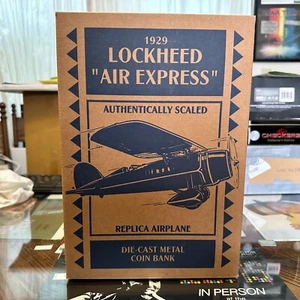 Airplane 1929 Lockheed Air Express Valvoline  - Die Cast Metal Bank - ERTL NEW - Picture 1 of 6