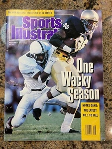 Sports Illustrated 16 de noviembre 1990 One Wacky Season N.Dame Fútbol manga sin etiqueta - Imagen 1 de 1