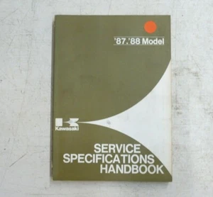 KAWASAKI 87 / 88 MODEL SHOP SPECIFICATIONS SERVICE MANUAL 99926-1012-01 - Picture 1 of 5
